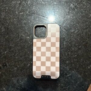 Checkered Phone Case - Beige
